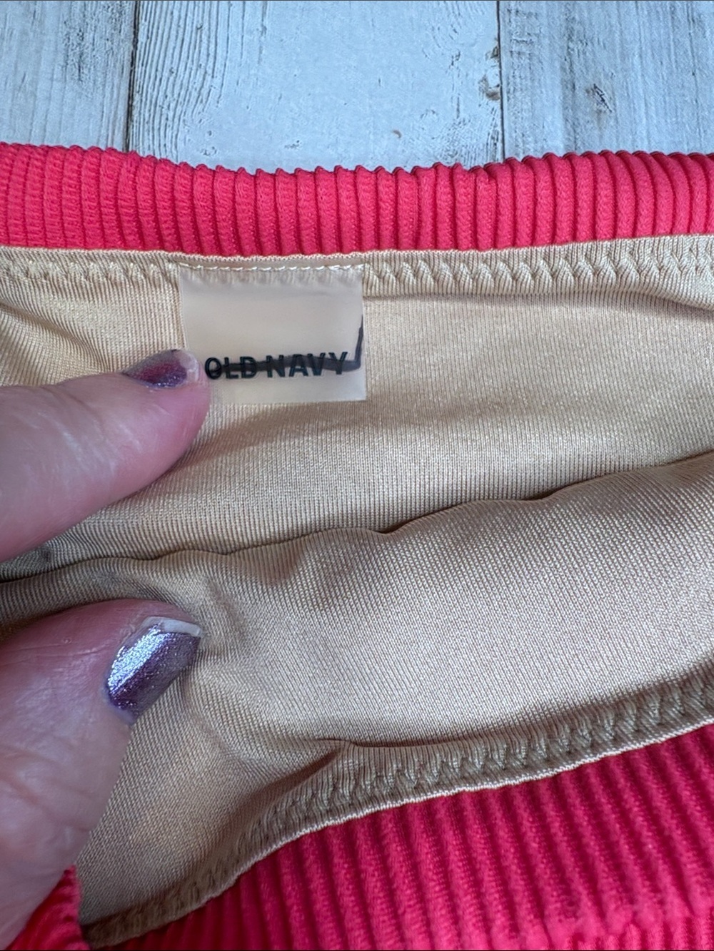 Old Navy Bikini BOTTOM 4XL Swimsuit Bathing Suit Pink Ribbed - Picture 2 of 15